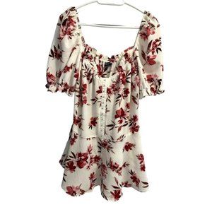 NWOT - City Chic Romantic Floral Peplum Top - Size 18 / 2X